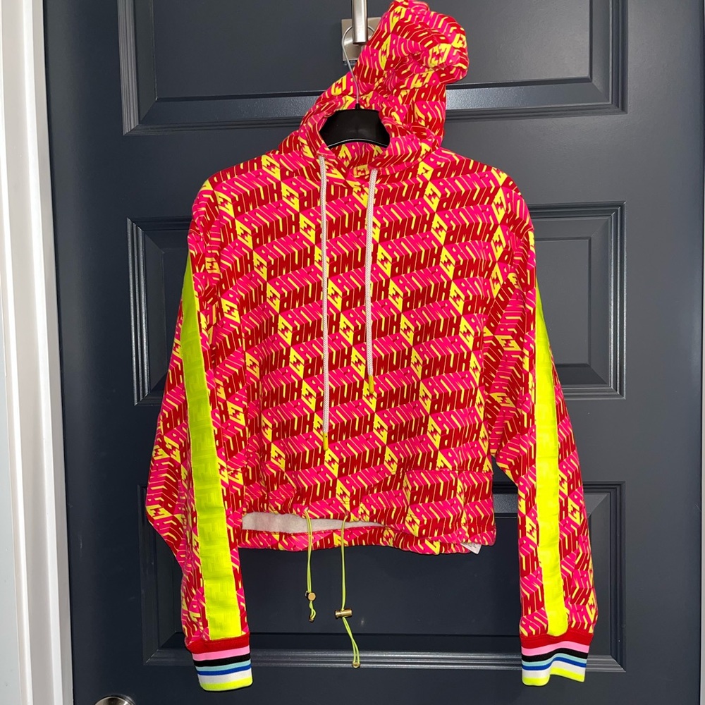 FENDI Roma Amor FF Zucca Monogram Hoodie Size: S